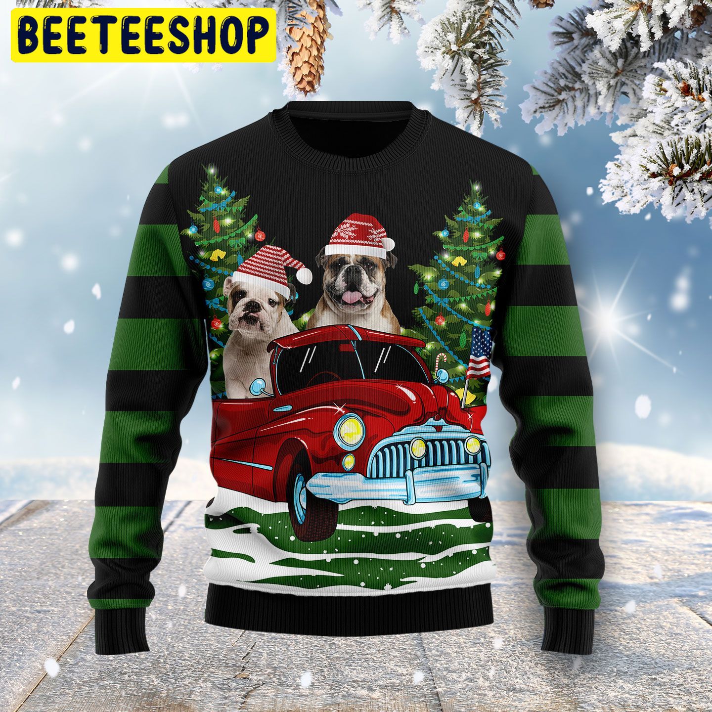 Merry Christmas Bulldog Trending Ugly Christmas Sweatshirt