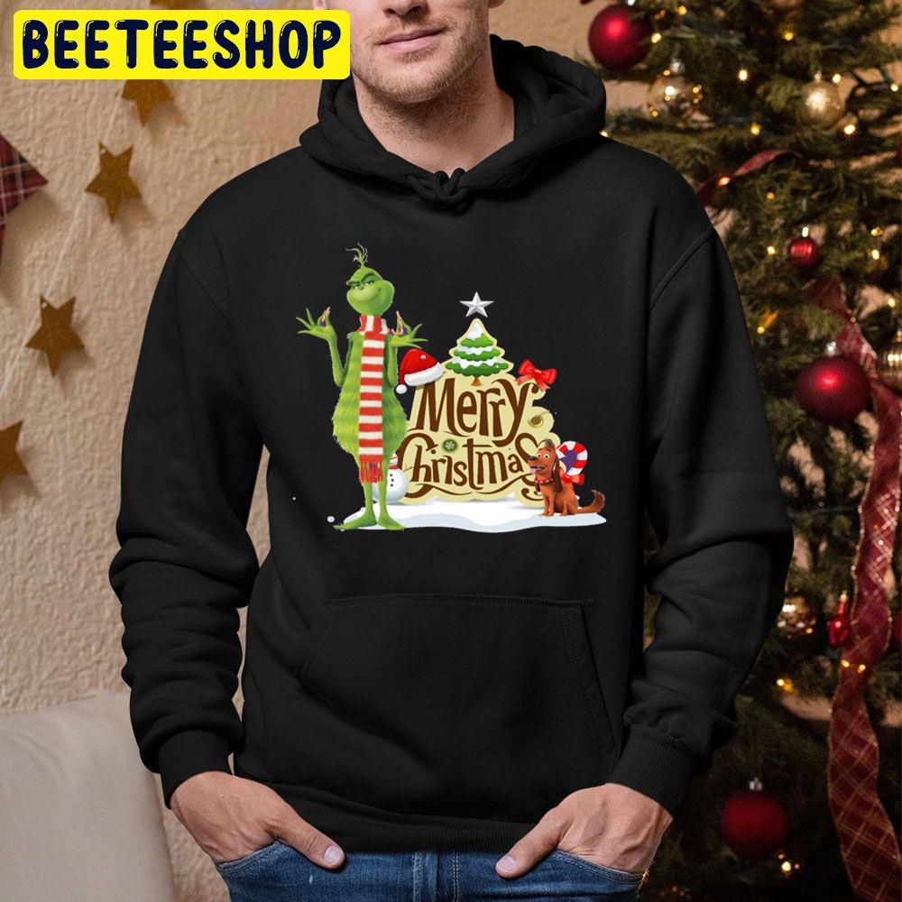 Merry Christmas Grinch And Dog Trending Unisex Hoodie