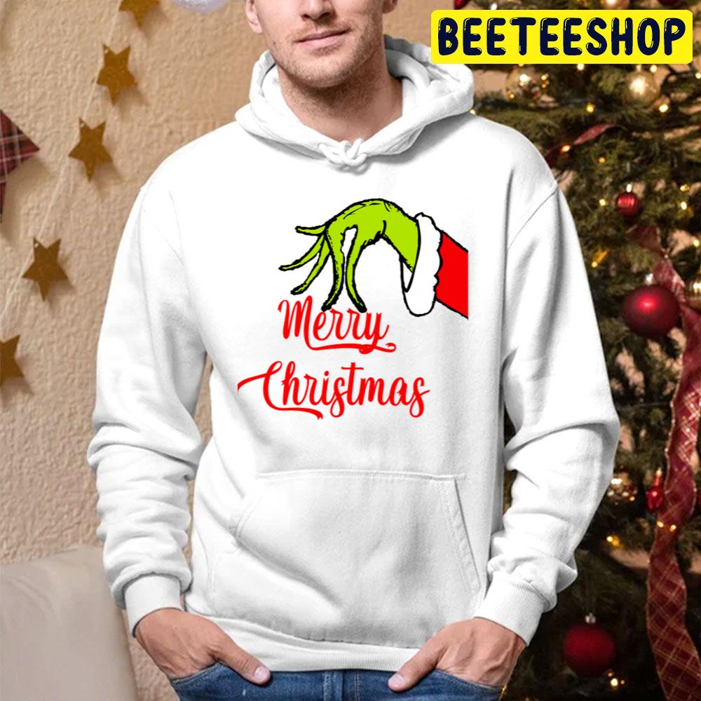 Merry Christmas Grinch Hand Trending Unisex Hoodie