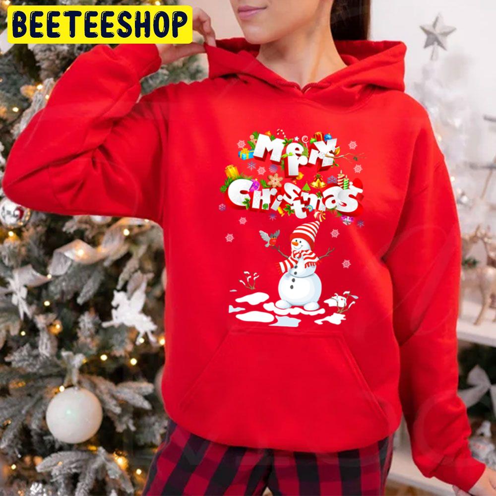 Merry Christmas Snowman Trending Unisex Hoodie