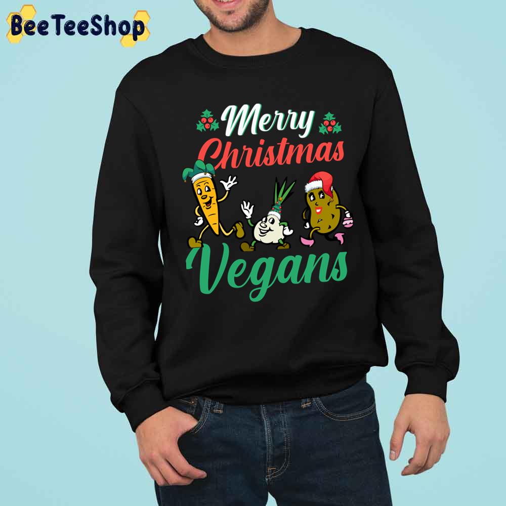 Merry Christmas Vegans Trending Unisex Sweatshirt