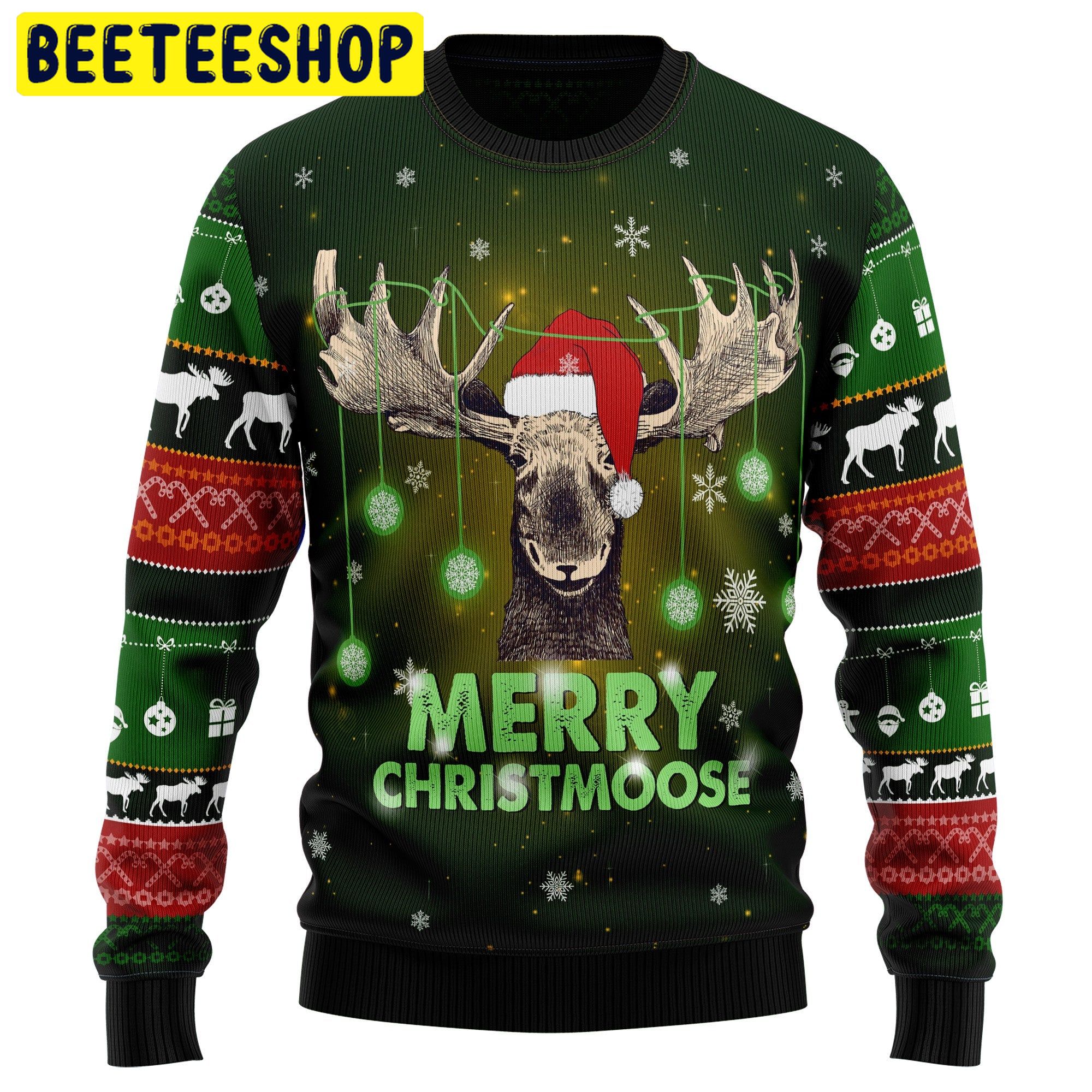 Merry Christmoose Trending Ugly Christmas Sweatshirt