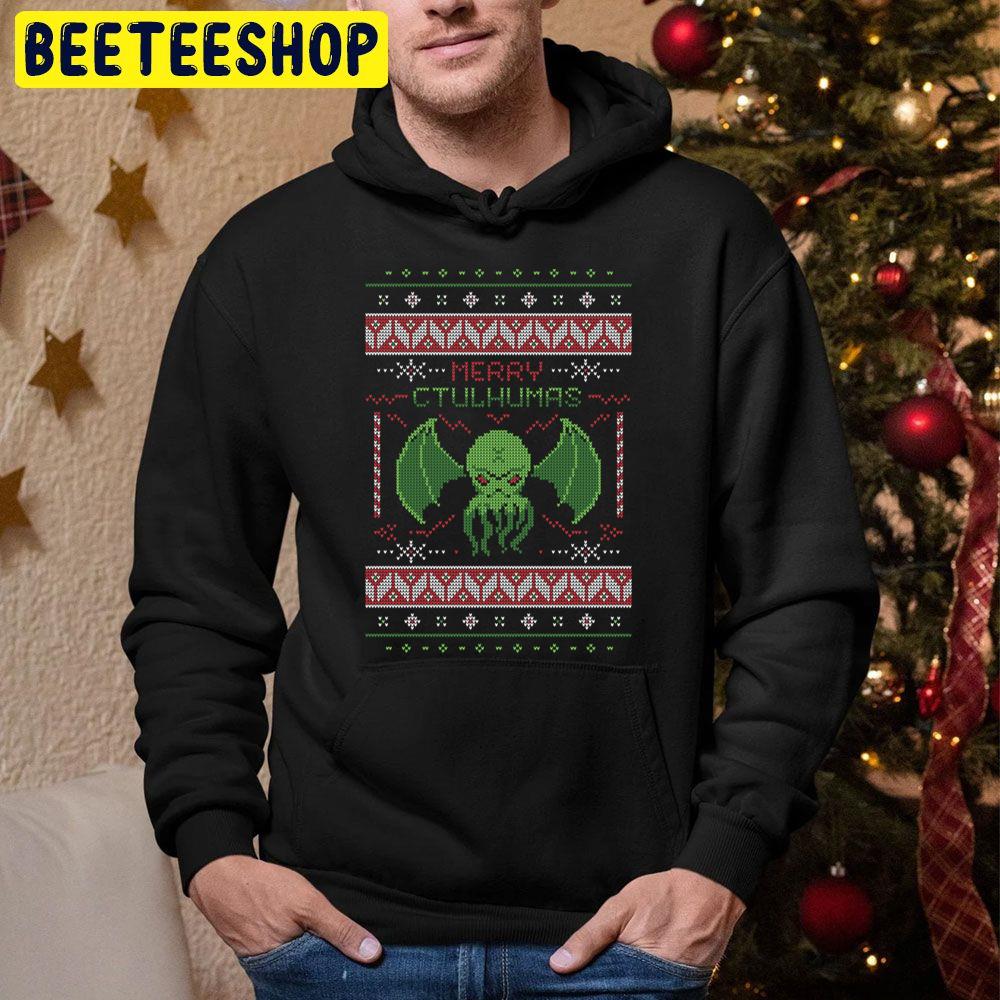 Merry Cthulhumas Knit Christmas Cthulhu Trending Unisex Hoodie