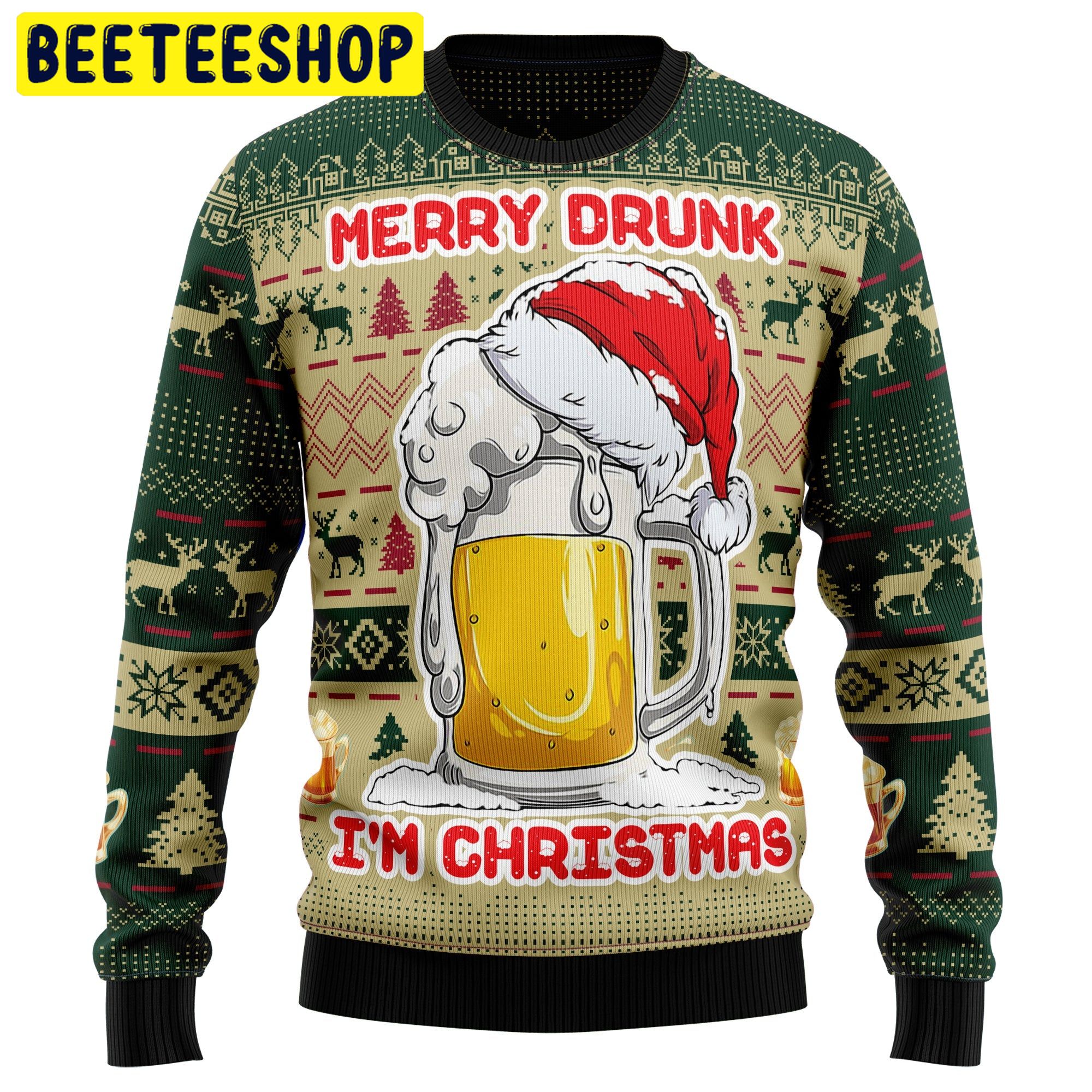 Merry Drunk Trending Ugly Christmas Sweatshirt