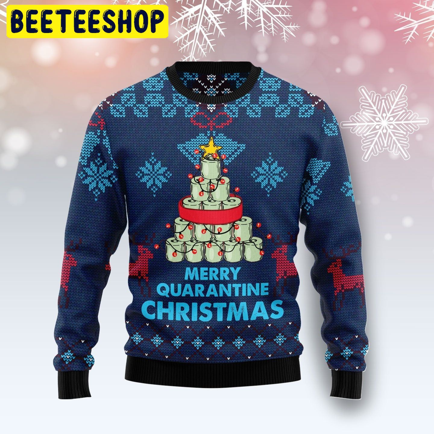 Merry Quarantine Christmas Trending Ugly Christmas Sweatshirt