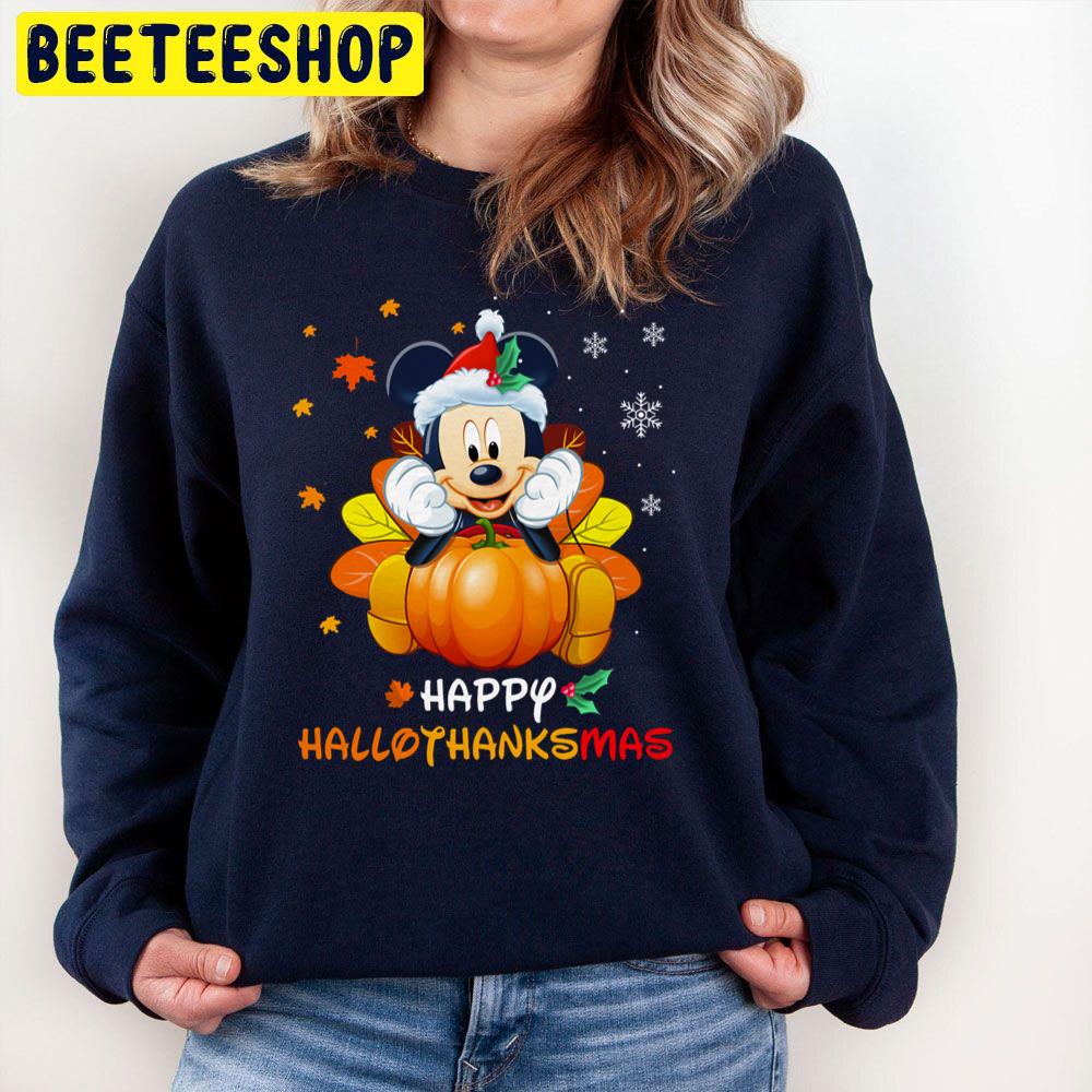 Mickey And Pumpkin Happy Hallo Thanks Mas Trending Unisex Sweatshirt