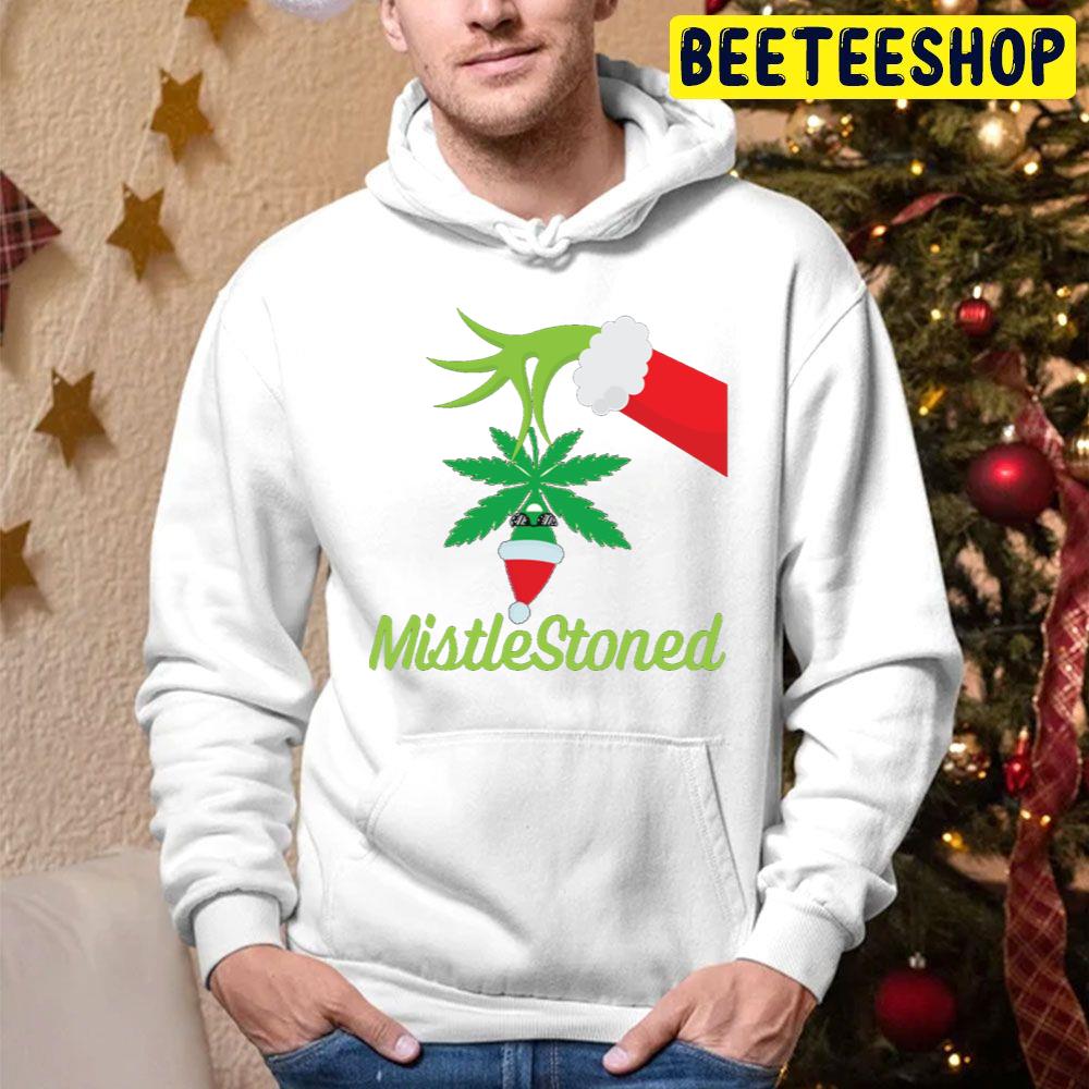 Mistlestoned Grinch And Weed Christmas Trending Unisex Hoodie