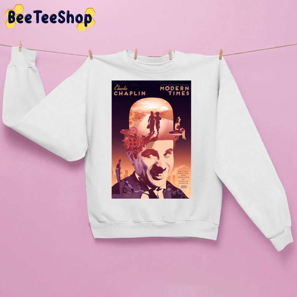 Modern Times Charlie Chaplin Retro Art Trending Unisex Sweatshirt