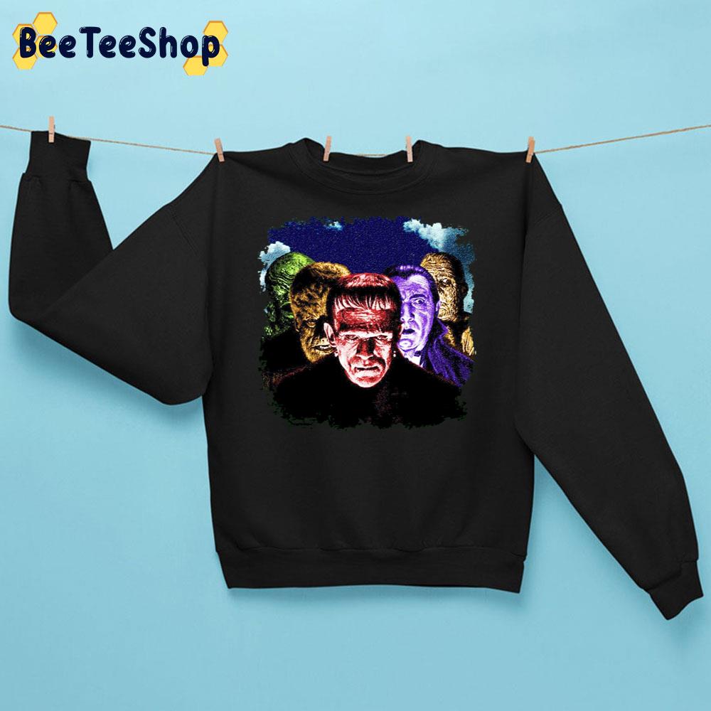 Monsters Color Pop Halloween Unisex Sweatshirt