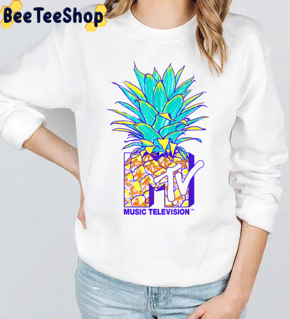 Mtv Pineapple Colorful Logo Music Television Graphic Trending Unisex Sweatshirt