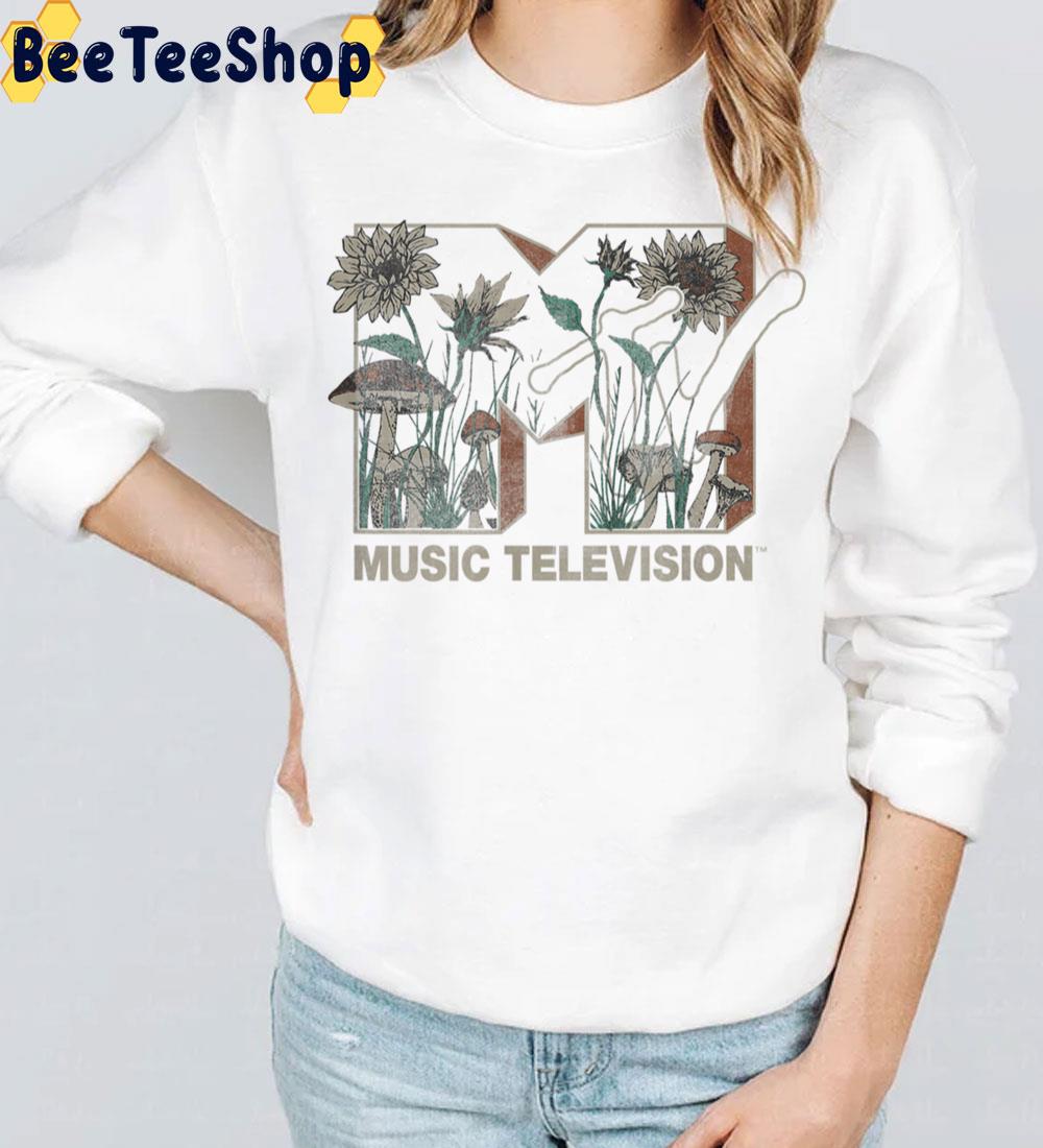 Music Television Wild Flower Mushrooms Mtv Logo Trending Unisex Sweatshirt