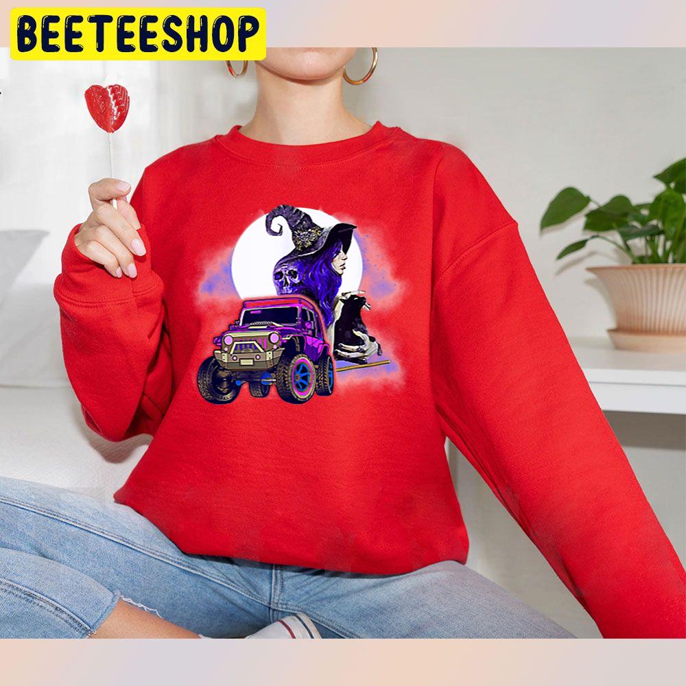 My Broom Broke So Now I Drive A Jeep Halloween Trending Unisex Sweatshirt