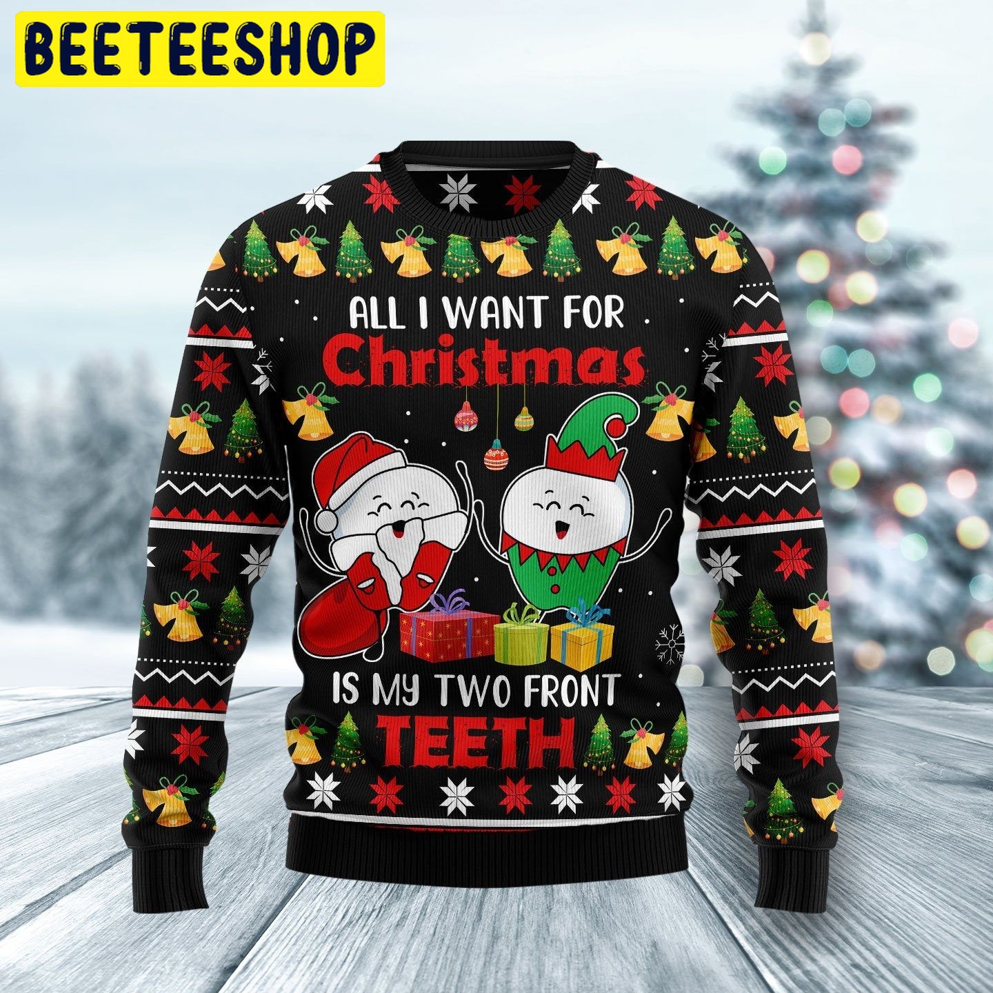 My Two Front Teeth Trending Ugly Christmas Sweatshirt