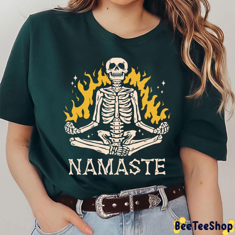 Namaste Skeleton Yoga Trending Unisex T-Shirt