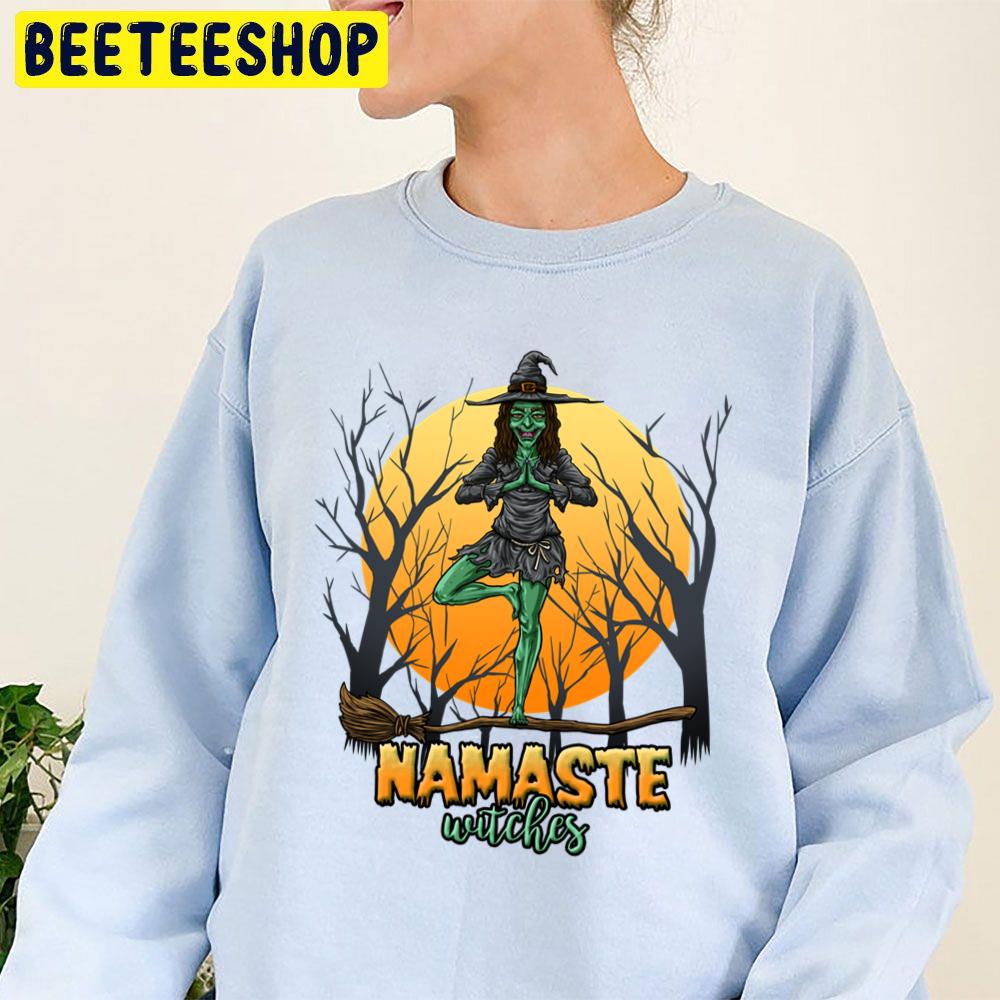 Namaste Witches Halloween Yoga Trending Unisex Sweatshirt