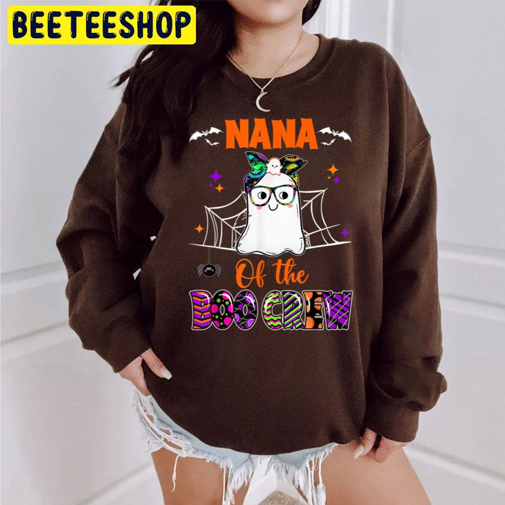 Nana Boo Crew Ghost Funny Grandma Halloween Trending Unisex Sweatshirt