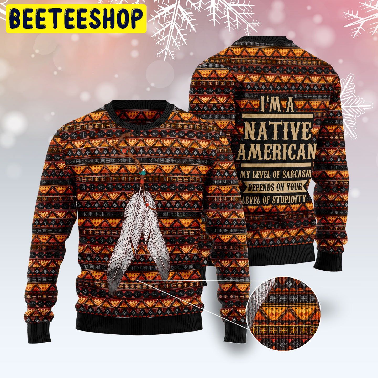 Native American Trending Ugly Christmas Sweatshirt