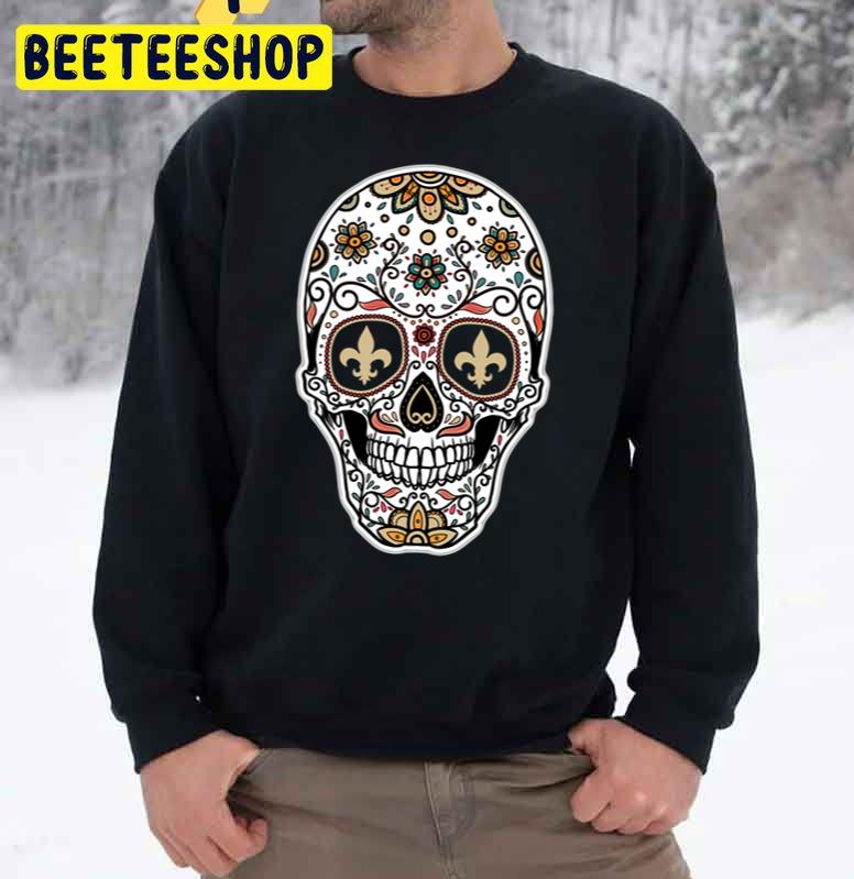 New Orleans Football Sugar Skull Trending Unisex Sweatshirt