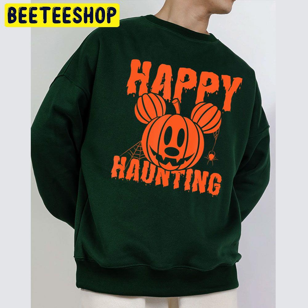 Nice Mickey And Friends Halloween Mickey Happy Haunting New Unisex Sweatshirt