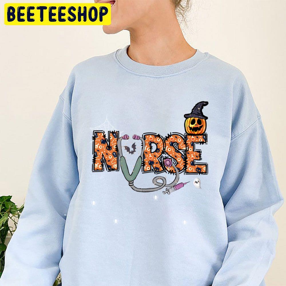 Nurse Halloween Alphabets Trending Unisex Sweatshirt