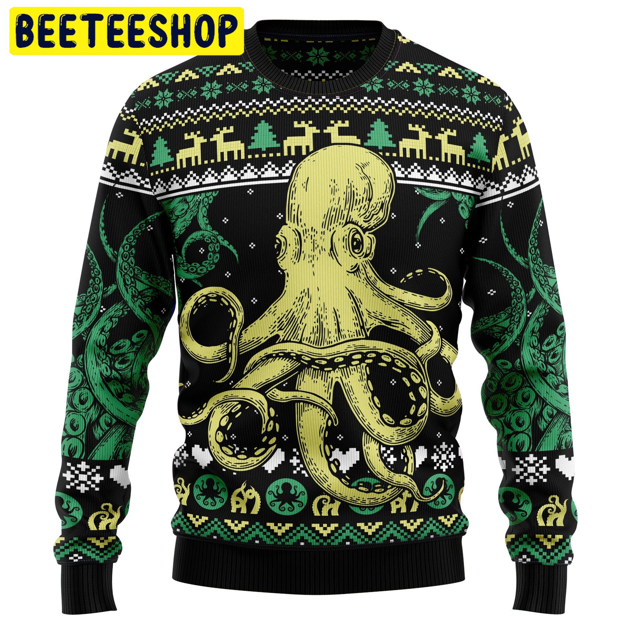 Octopus Cool Trending Ugly Christmas Sweatshirt