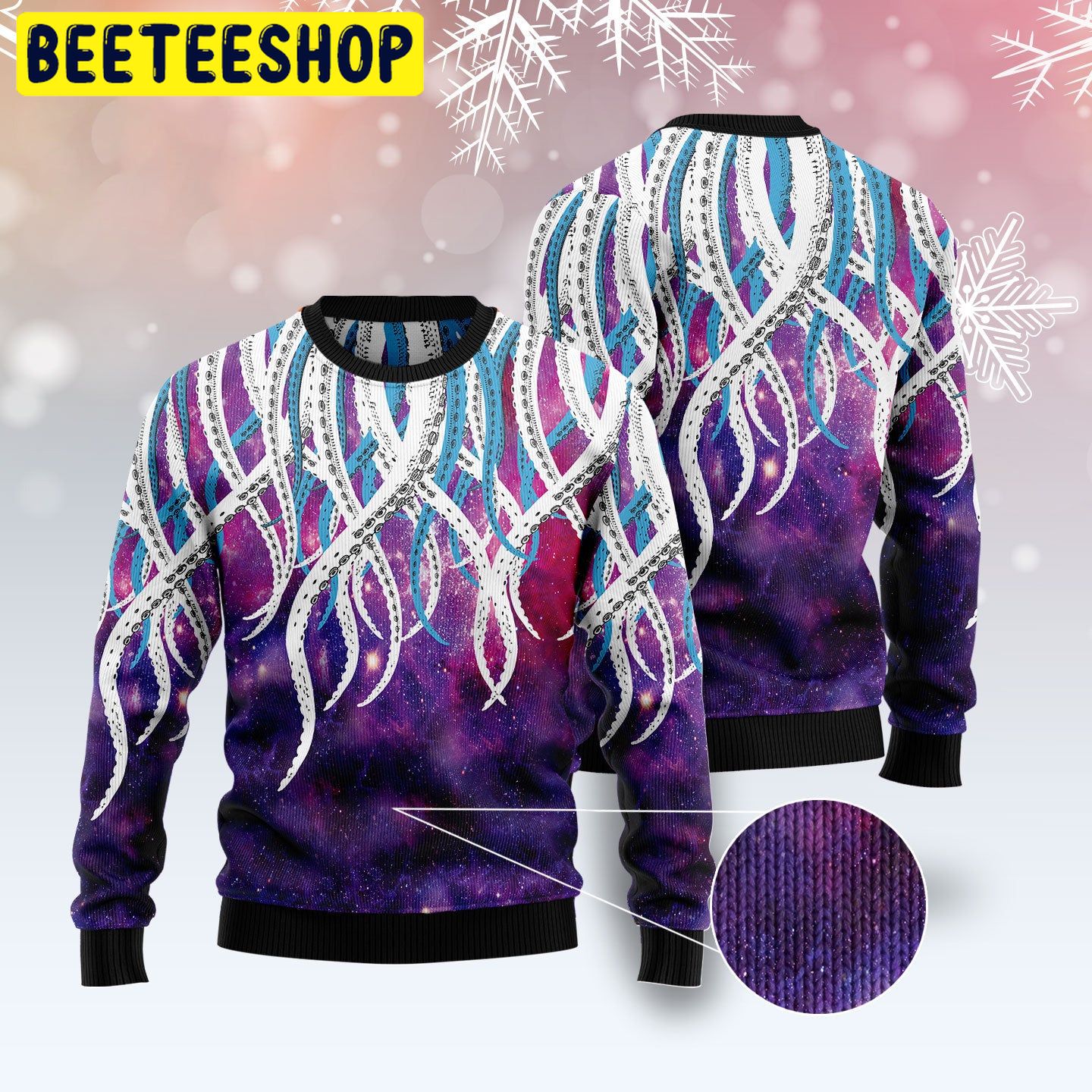 Octopus Galaxy Trending Ugly Christmas Sweatshirt