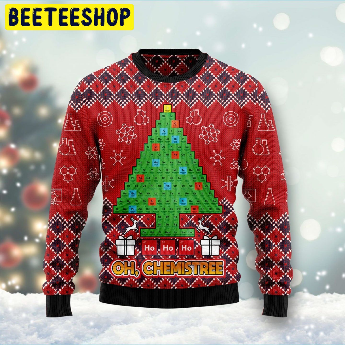 Oh Chemistree Trending Ugly Christmas Sweatshirt