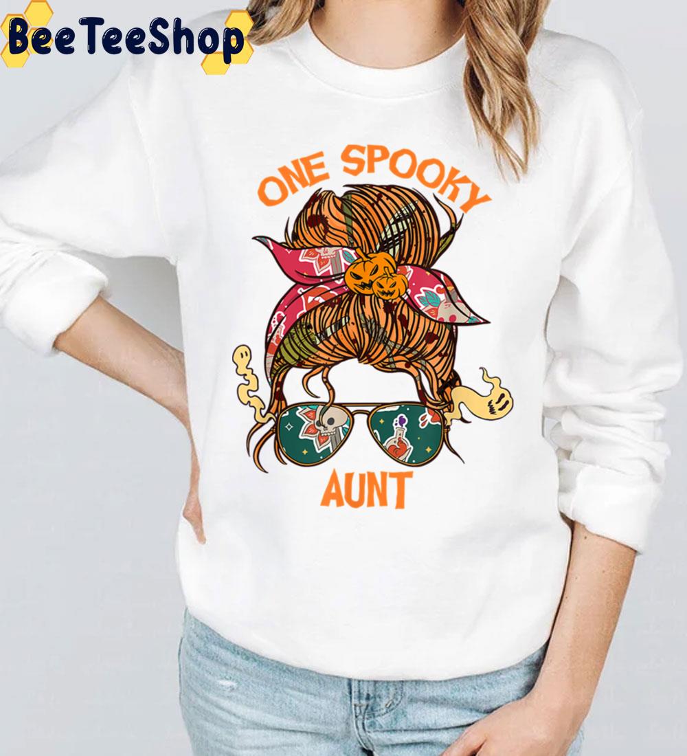 One Spooky Aunt Bandana Women Halloween Trending Unisex Sweatshirt