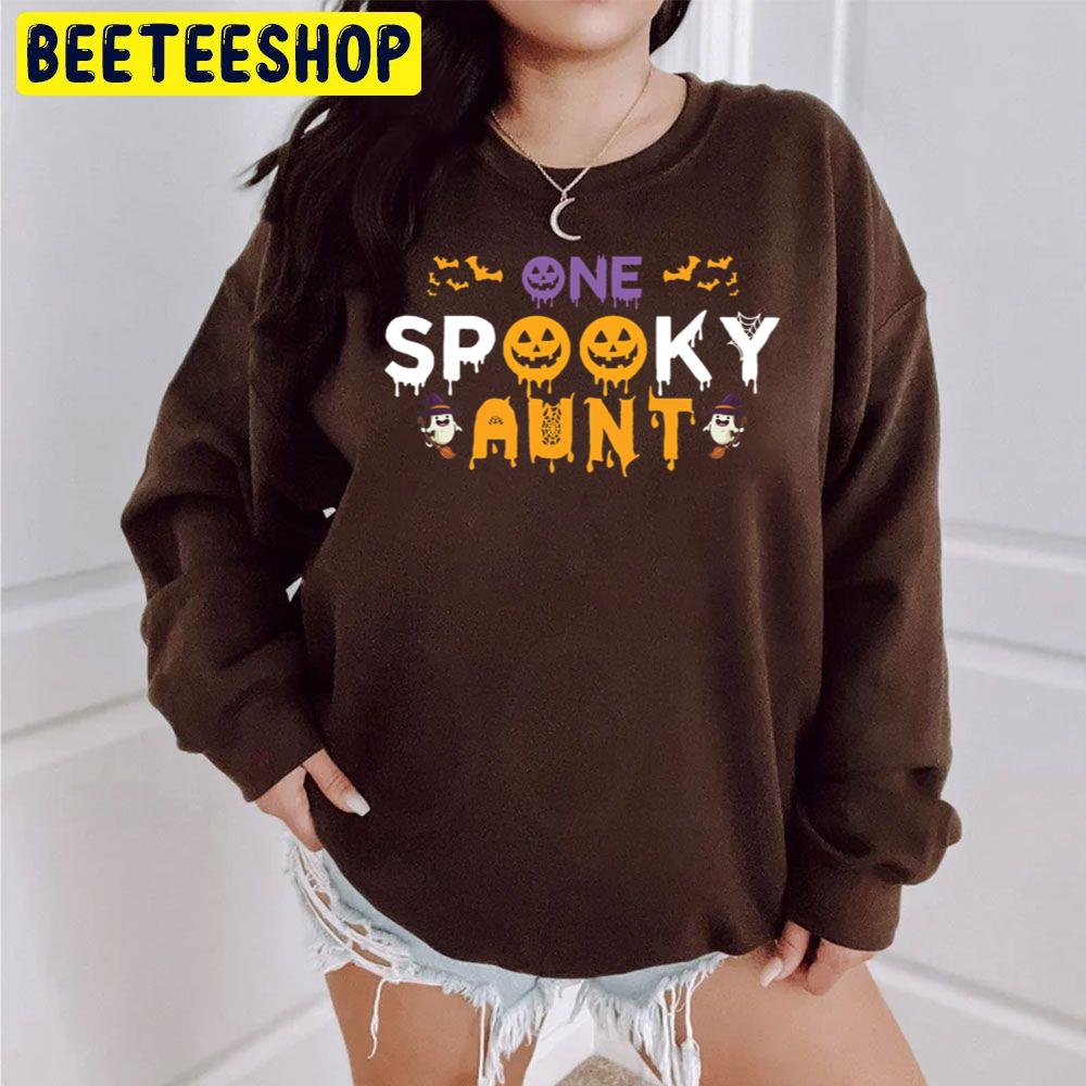 One Spooky Aunt Funny Family Halloween Trending Unisex Sweatshirt