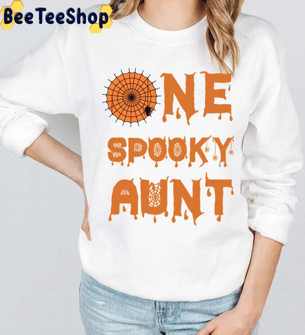 One Spooky Aunt Funny Halloween Idea For Aunt Trending Unisex Sweatshirt