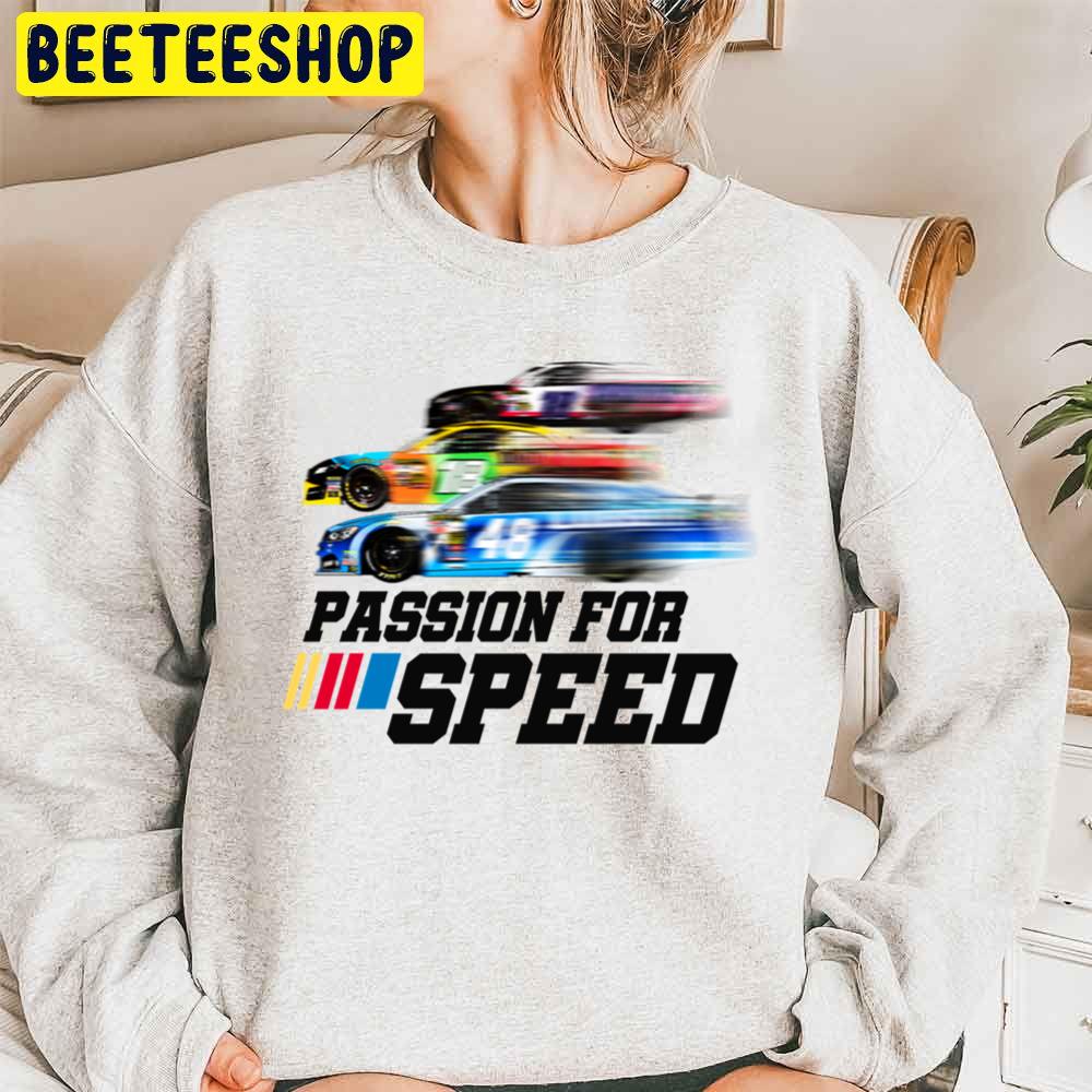 Passion For Speed Nascar Blurred Speed Cars Racing Trending Unisex Sweatshirt