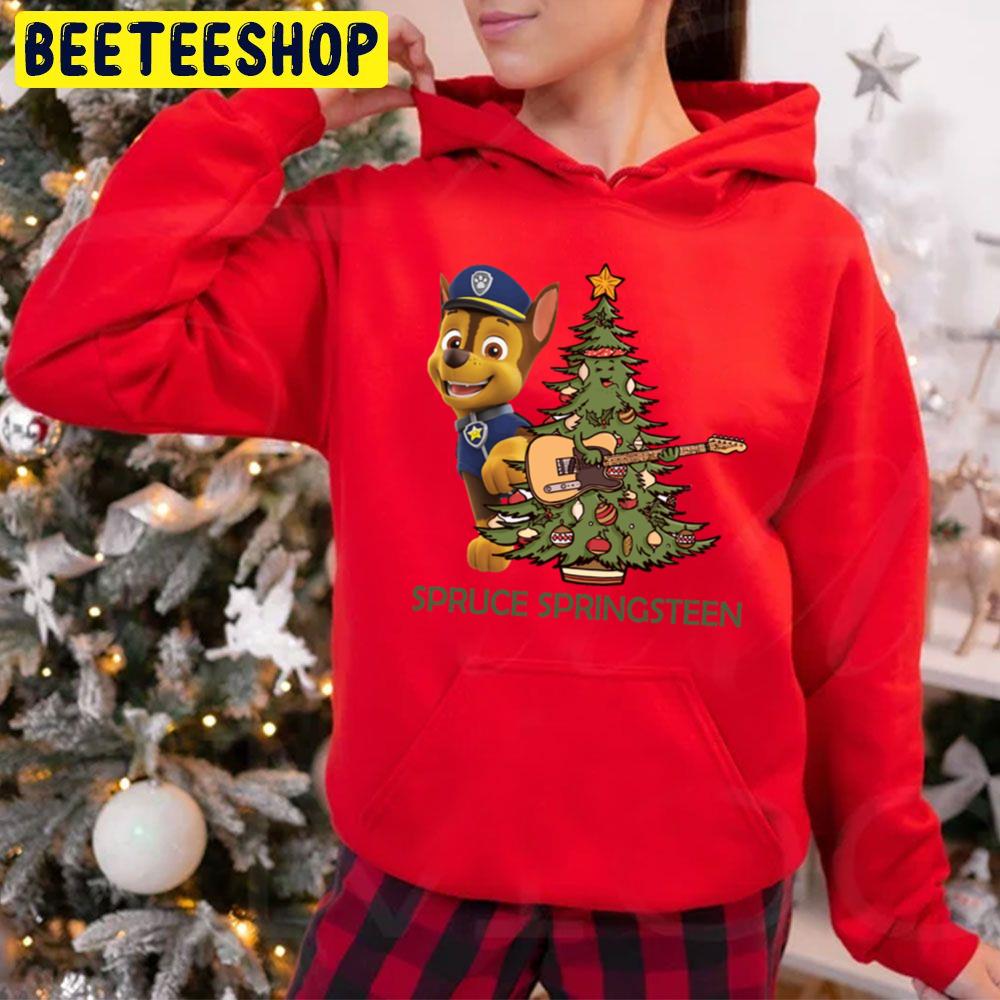 Paw Patrol Of Spruce Springsteen Christmas Trending Unisex Hoodie