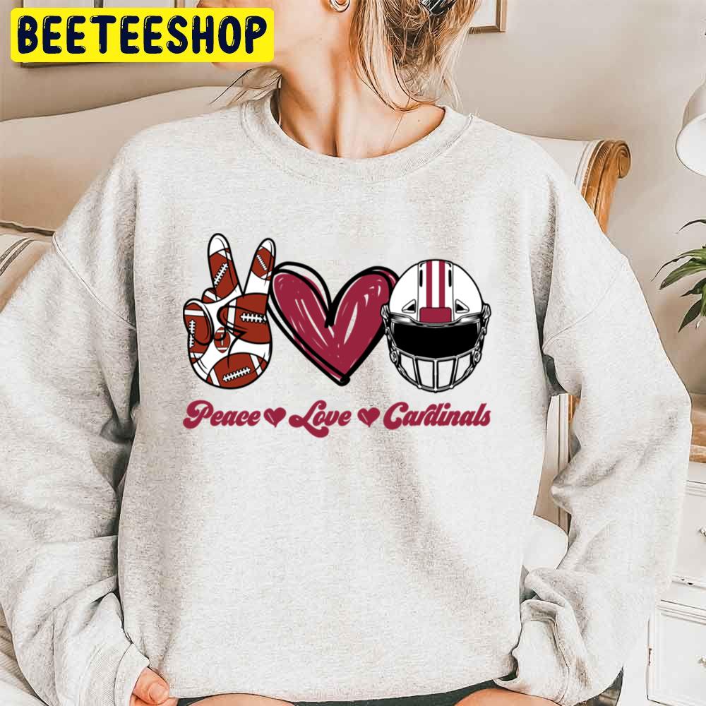 Cute Peace Love Arizona Cardinals Shirt Arizona Football Crewneck