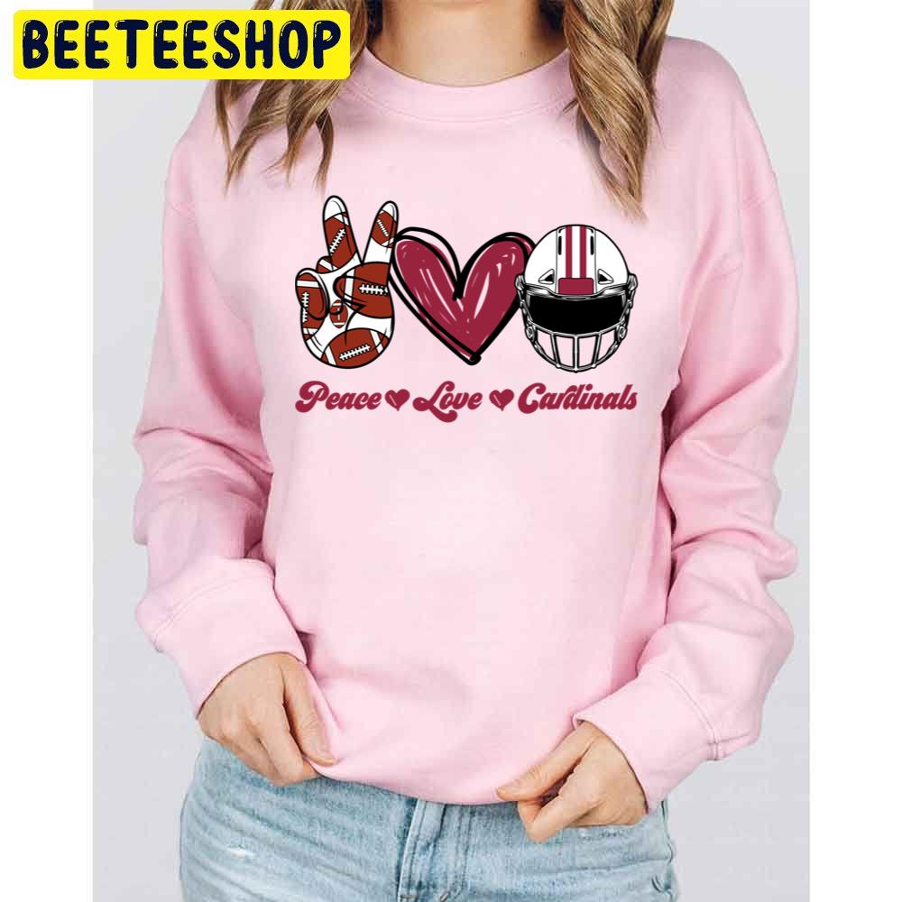 Cute Peace Love Arizona Cardinals Shirt Arizona Football Crewneck