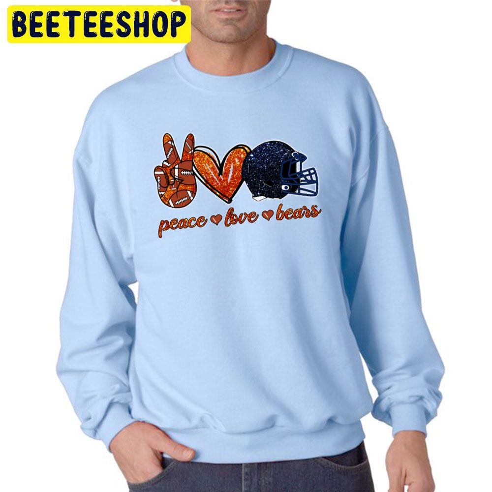 Peace Love Bears Chicago Bears Football Team Trending Unisex Sweatshirt