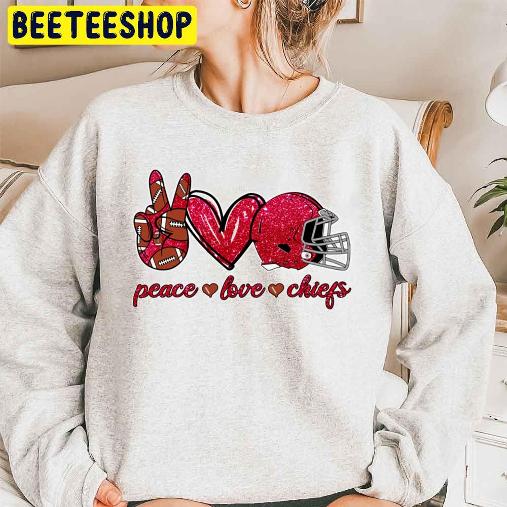 Peace Love Chiefs Kansas City Chiefs Football Team Trending Unisex Sweatshirt