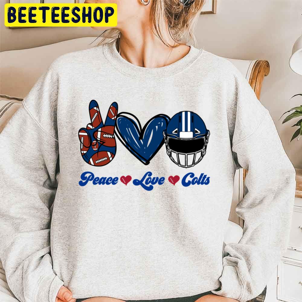 Peace Love Indianapolis Colts Football Team Trending Unisex Sweatshirt