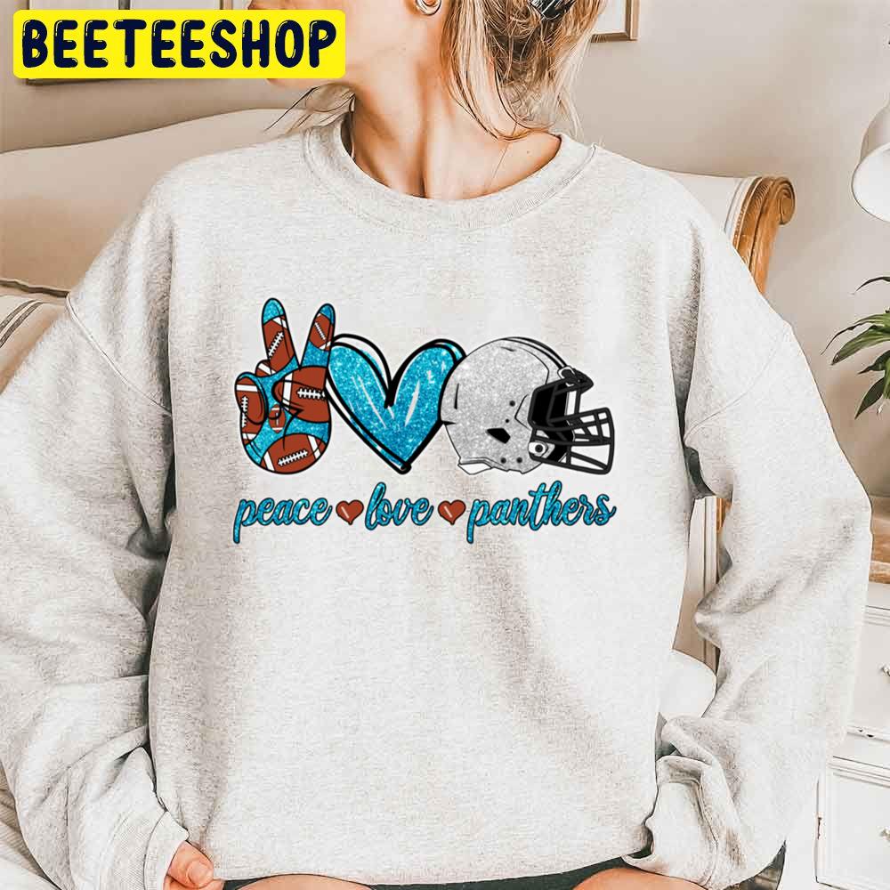 Peace Love Panthers Carolina Panthers Football Team Trending Unisex Sweatshirt