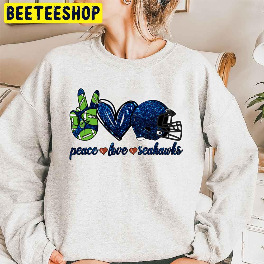 Peace Love Seattle Seahawks Football Team Trending Unisex Sweatshirt