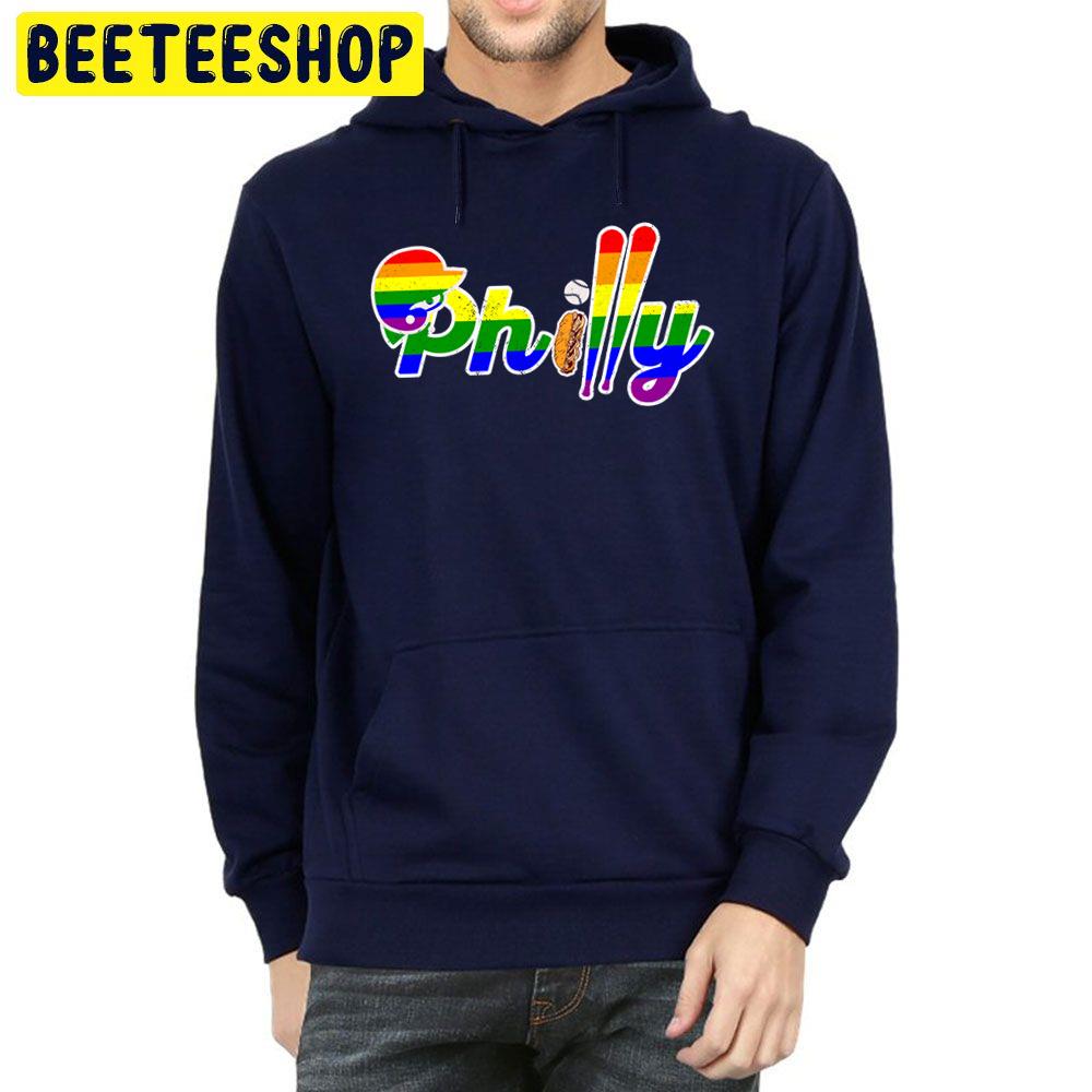 Philly Gay Pride & Cheesesteak Philadelphia Phillies Baseball Trending Unisex Hoodie