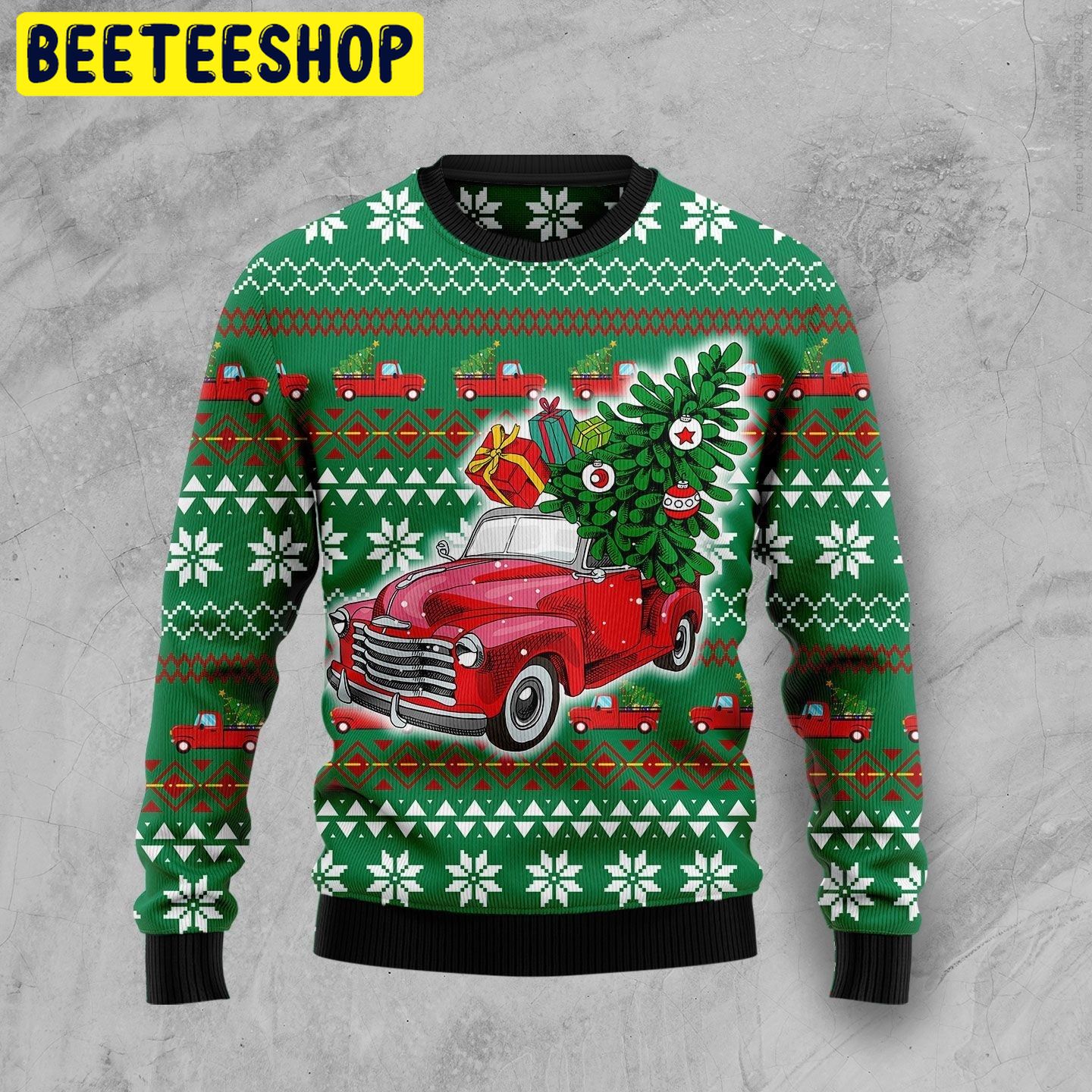 Pickup Truck Trending Ugly Christmas Sweatshirt