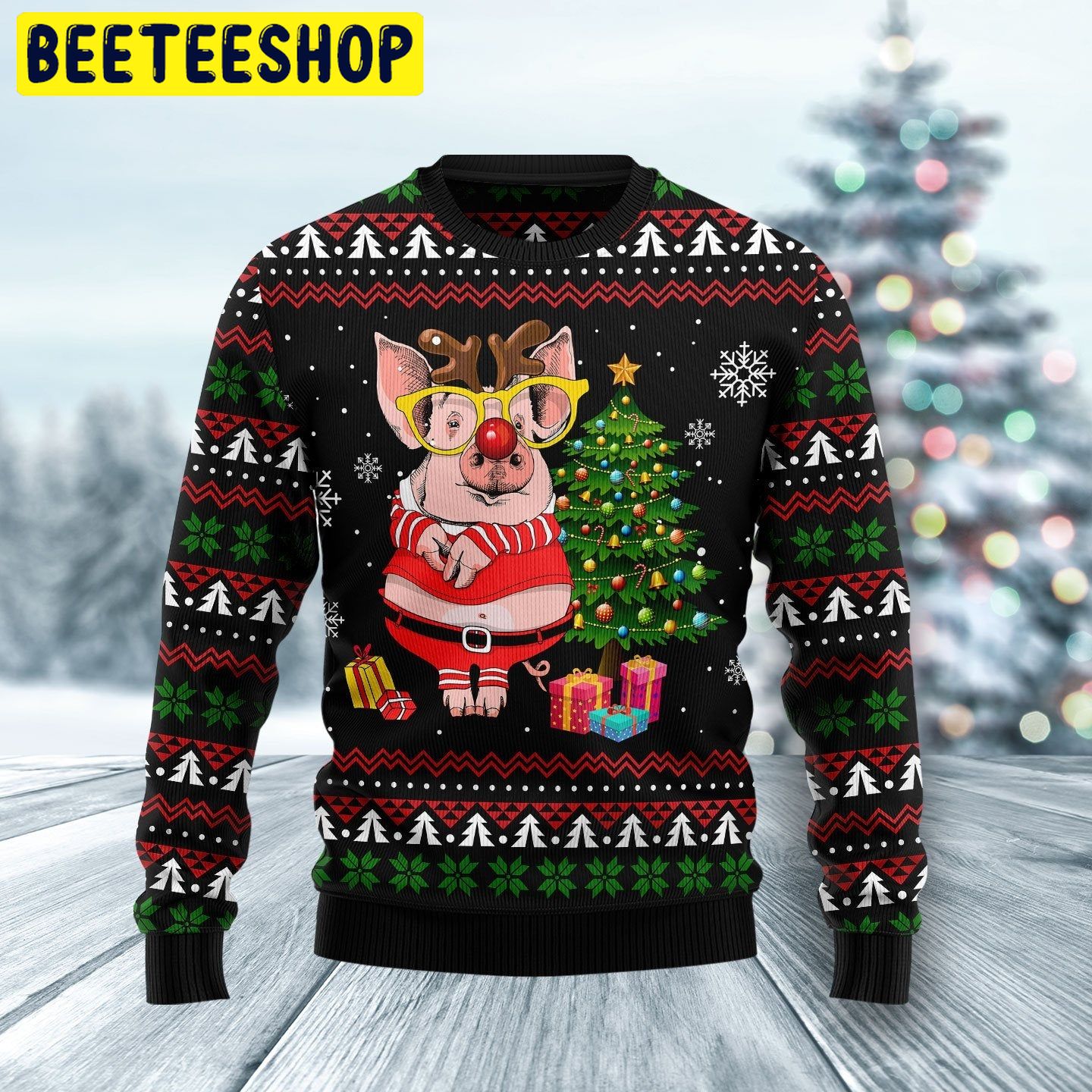 Pig Gorgeo Trending Ugly Christmas Sweatshirt