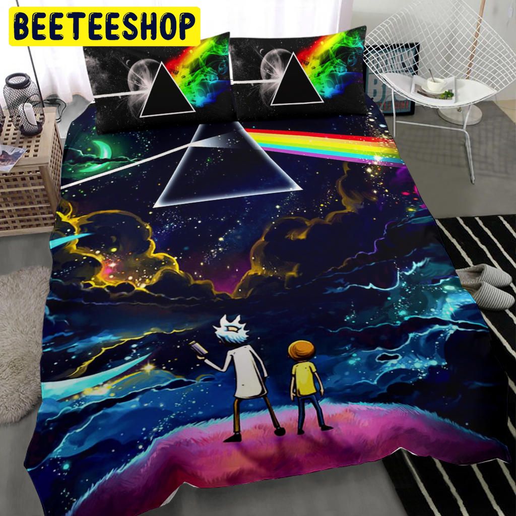 Pink Floyd Rick And Morty Lovers The Dark Side Of The Moon Bedding Set