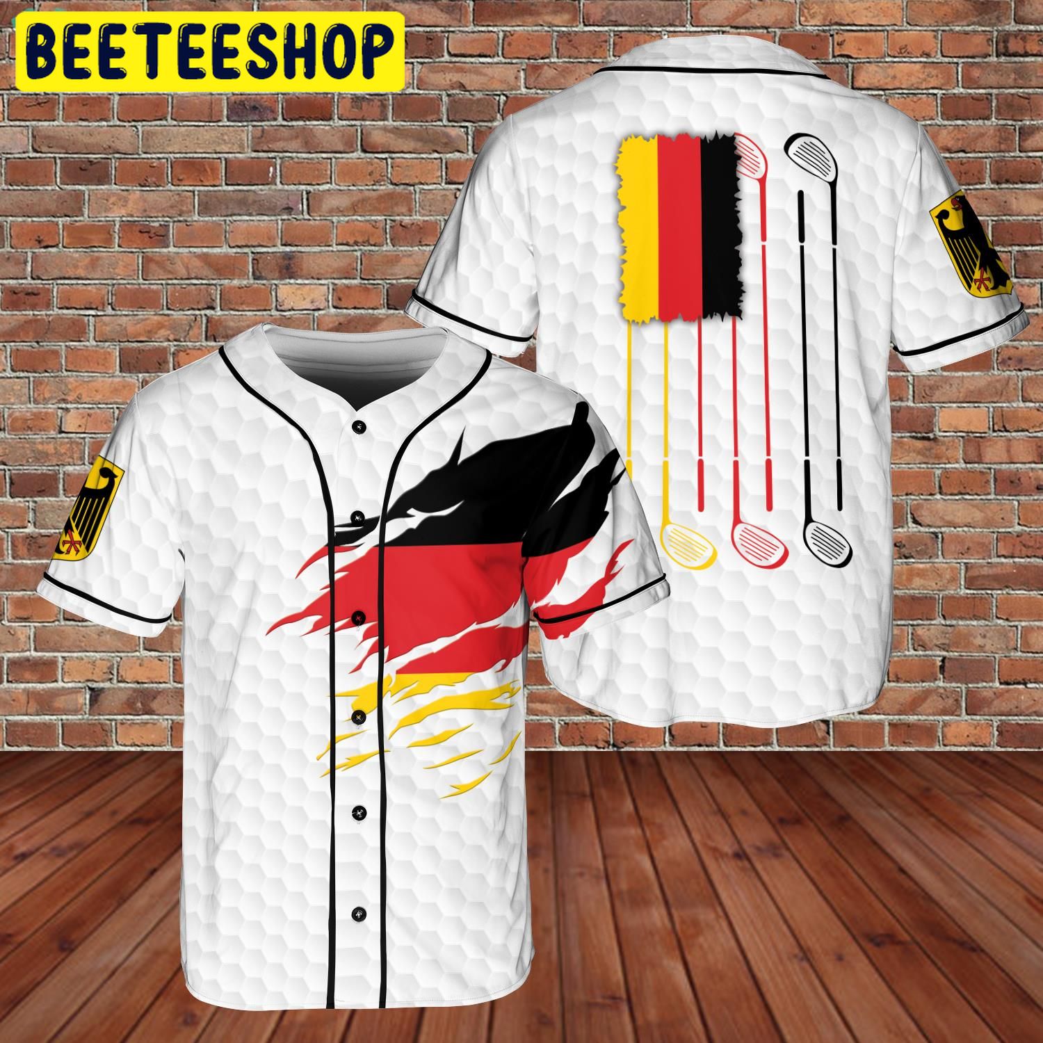 Playing Golf Germany Flag And Logo Trending Jersey Baseball