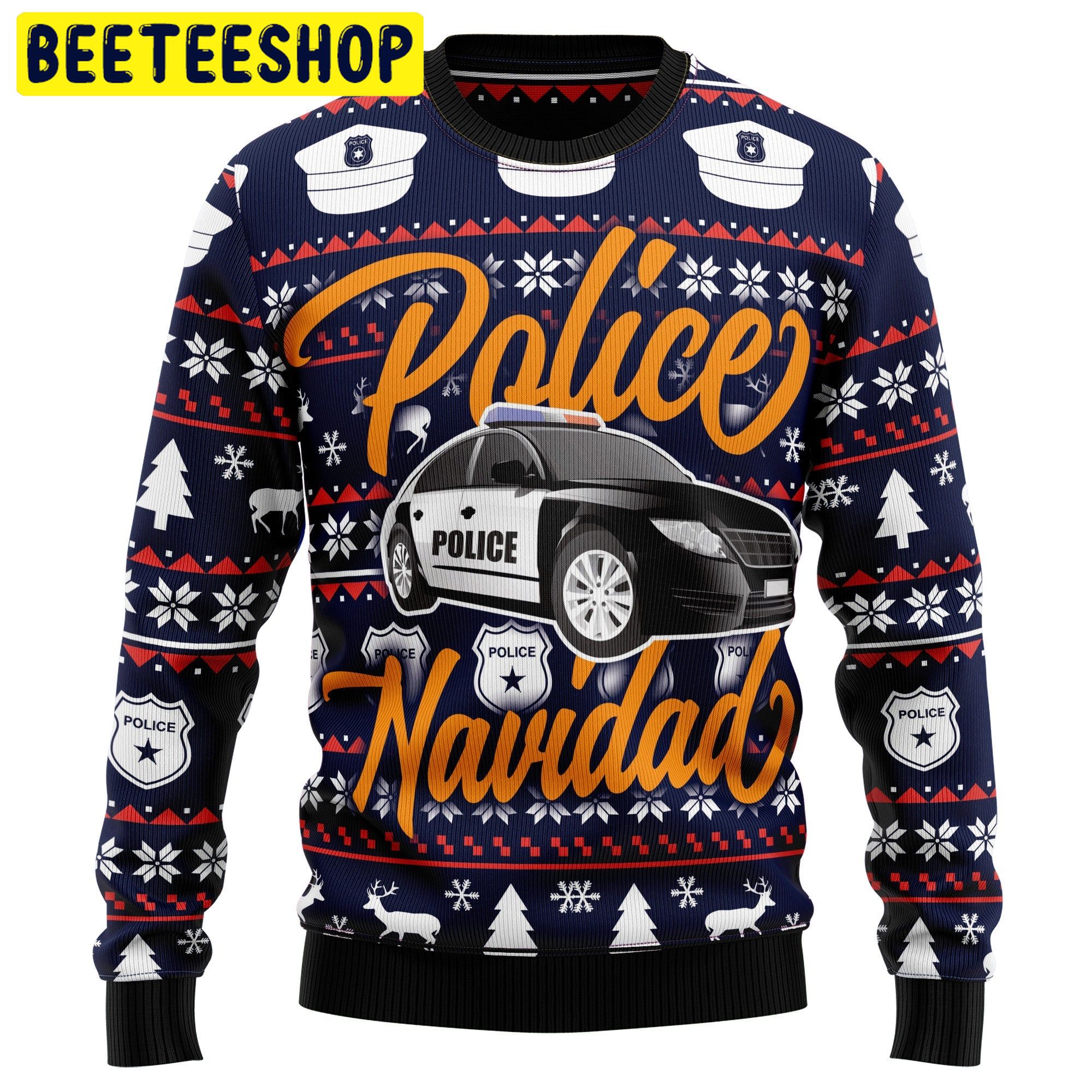 Police Navidad Trending Ugly Christmas Sweatshirt