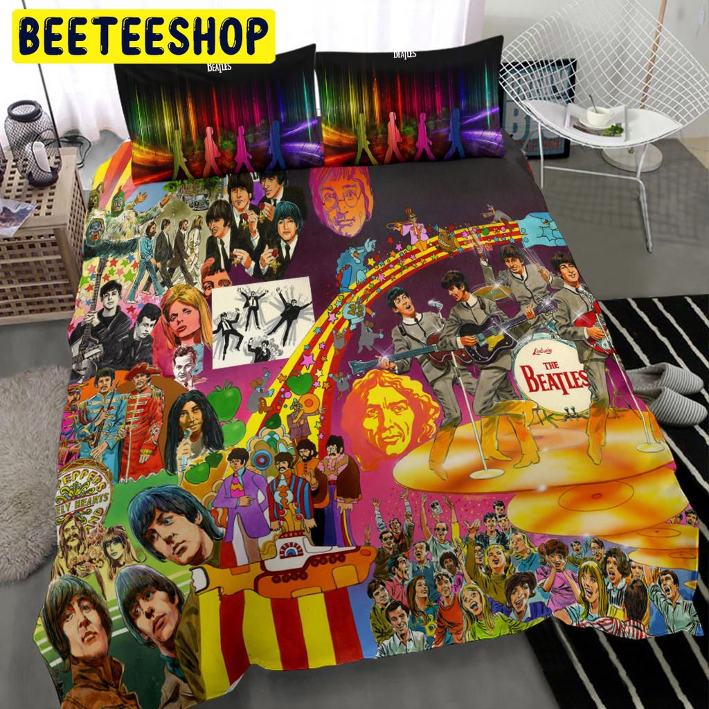 Pop Art Beatl Rock Band Bedding Set