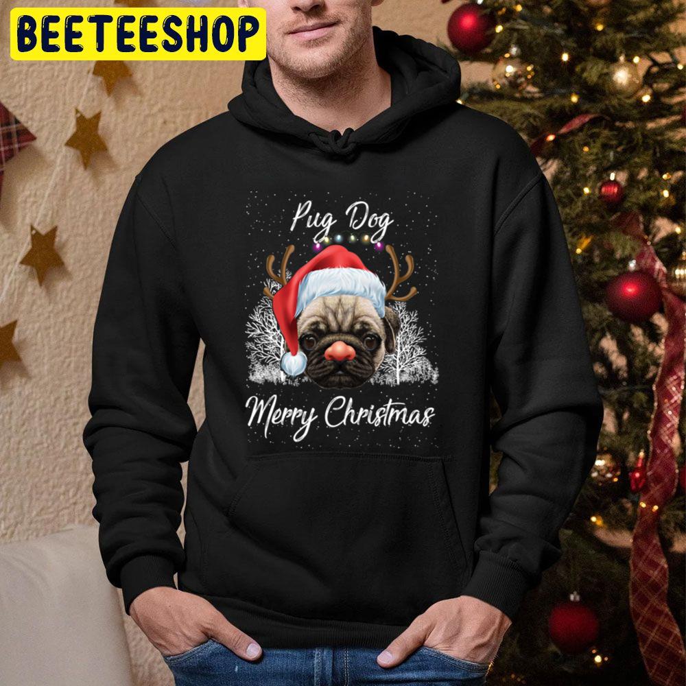 christmas pug hoodie