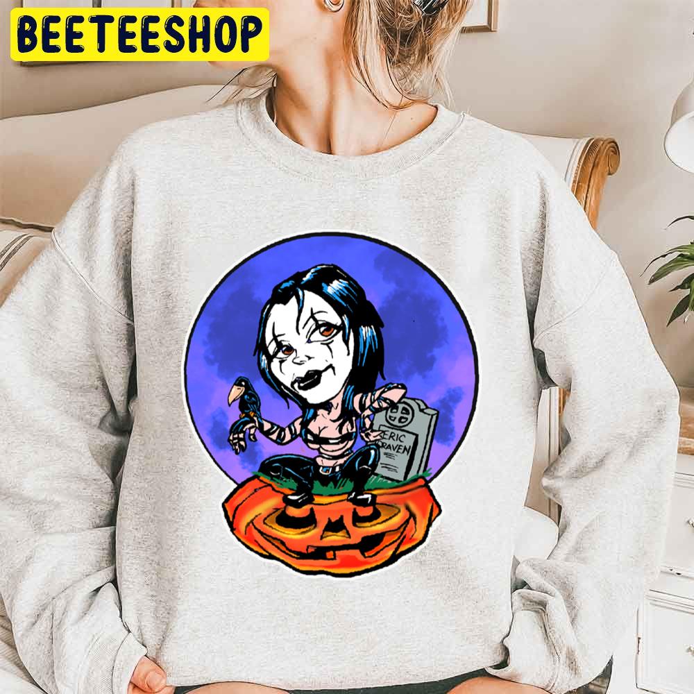 Pumpkin Pinup Crow Unisex Sweatshirt