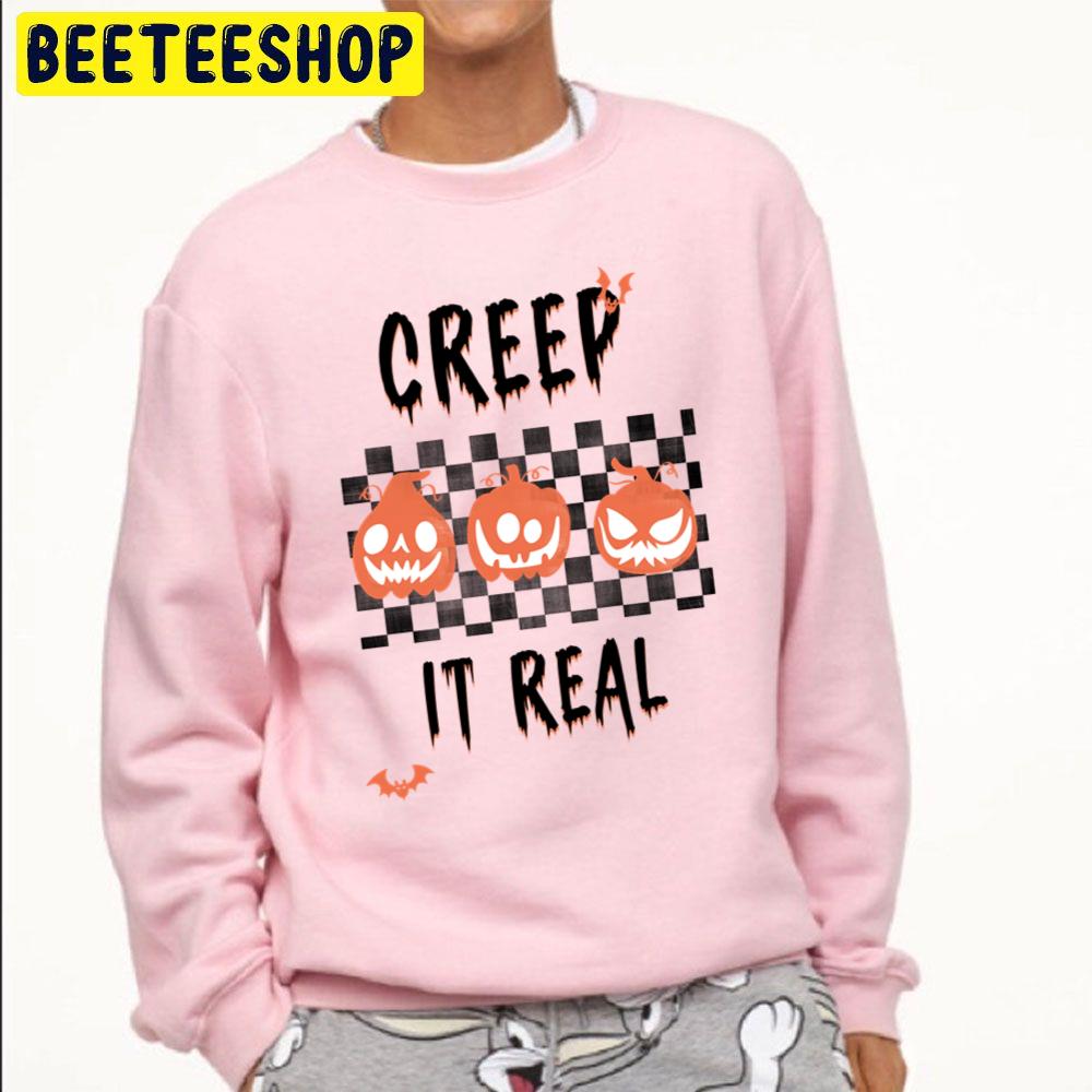 Pumpkin Sreep It Real Halloween Trending Unisex Sweatshirt