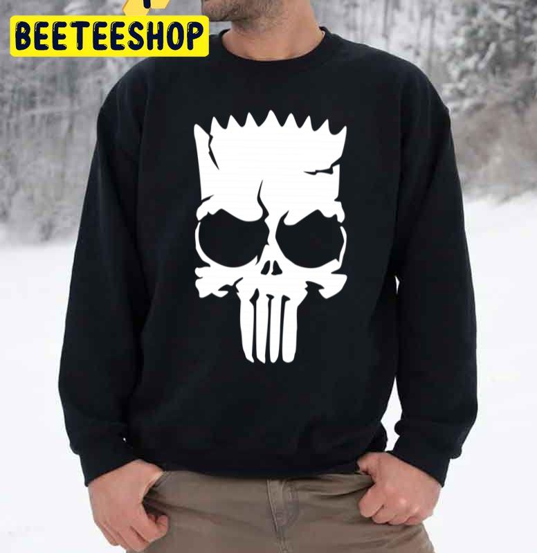 Punisher Bat Simpson Skull Art Halloween Unisex Sweatshirt